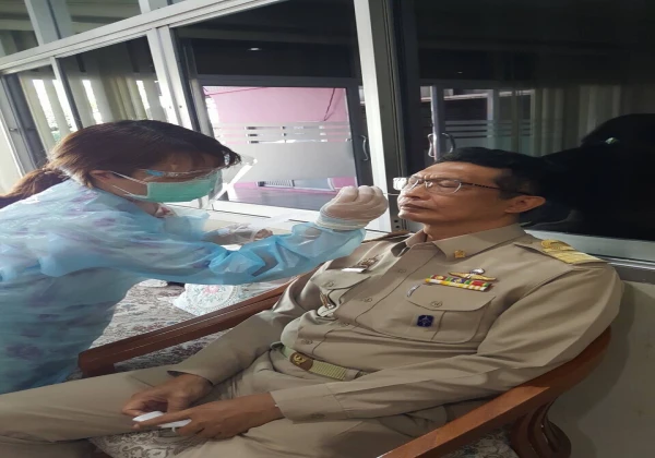 ตรวจ ATK และฉีดพ่นยาฆ่าเชื้อไวรัสโคโรนา 2019  เตรียมพร้อมเปิดเรียน On-Site